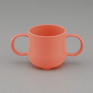 Inomata / Кружка для СВЧ с 2 ручками 200мл детская РОЗОВЫЙ (100439)