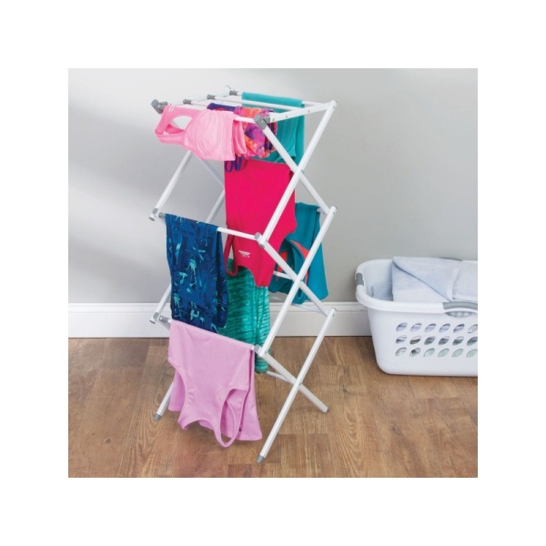 InterDesign / Сушилка для белья Brezio вертикальная раскладная многоуровневая стальная (100876)