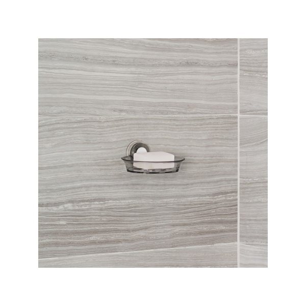 BETTER LIVING / Мыльница IMPRESS настенная на присоске дымчато-серая (101024)