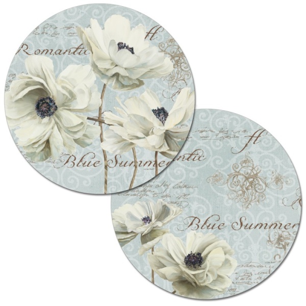 Conimar / Комплект сервировочных салфеток "Лазурное лето" 2 шт диаметр 35см (100951)