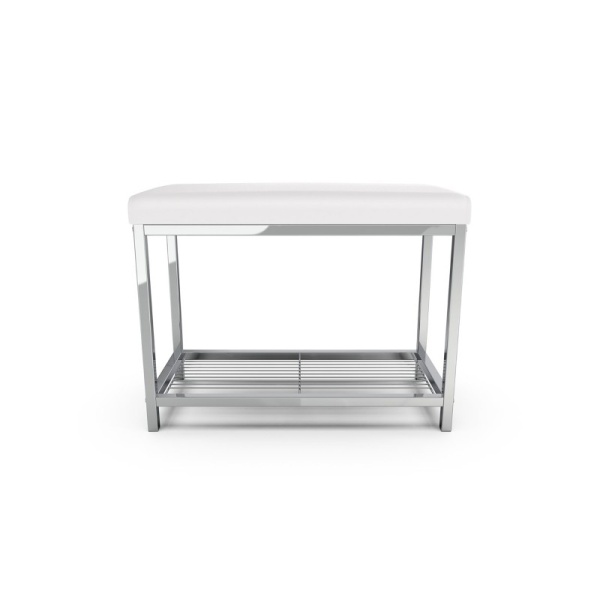 BETTER LIVING / Банкетка-обувница MODERNA белая экокожа (101196)