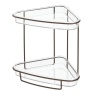 InterDesign / Полка Clarity двухъярусная угловая настольная со съемными лотками (101241)