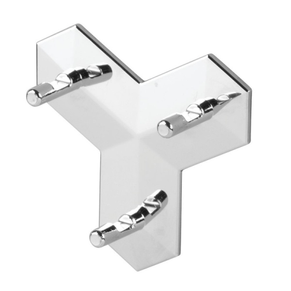 InterDesign / Крючок аффикс тройной самоклеющ. 8х2.75х8.25 см сереб. пластик (100147)