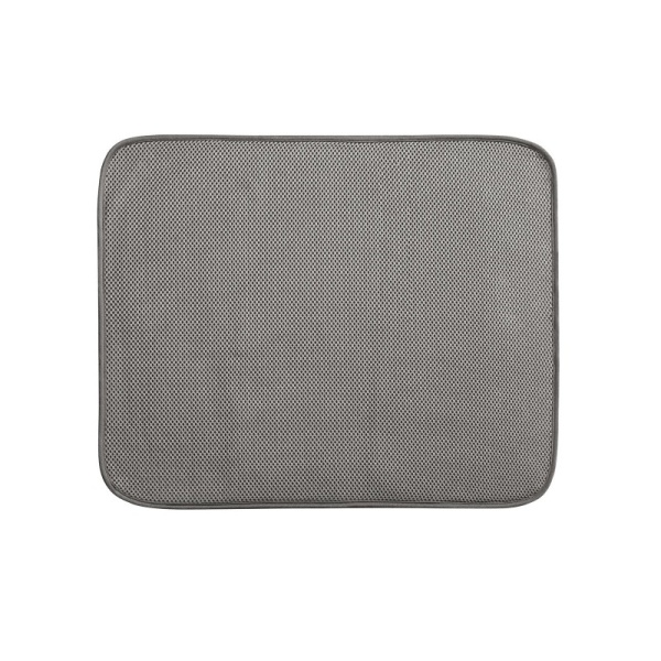 InterDesign / Коврик для сушки посуды микрофибра серый 45х40см (100885)