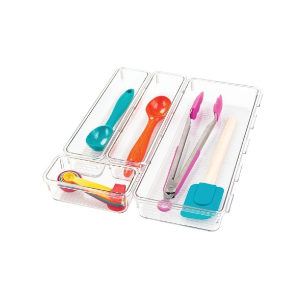 InterDesign / Набор лотков для хранения LINUS 4 предмета пластик 30.5х38.1х5см (101393)