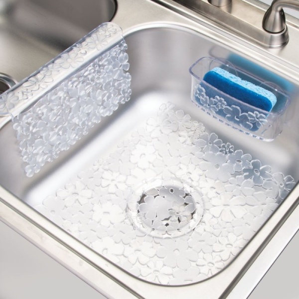 InterDesign / Корзина для ванной блюм настенная на присосках пластик (100100)