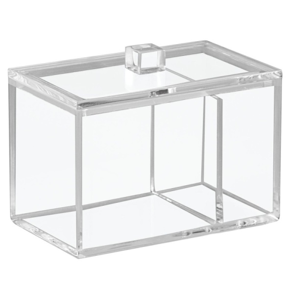 InterDesign / Органайзер с двумя отсеками для храния ватных дисков и ватных палочек (100640)