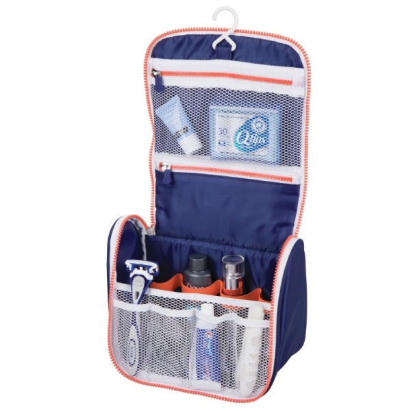 InterDesign / Дорожный органайзер для туалетных принадлежностей на крючке неви/оранжевый (100632)