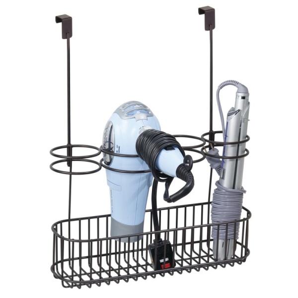 InterDesign / Органайзер Classico навесной для фена, аксессуаров для сушки и укладки волос бронзовый (101288)