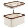 InterDesign / Текстильная корзина-органайзер Interdesign слоновая кость/коричневый S (100737)
