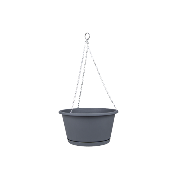 Горшок подвесной EVERGREEN 4.5л темно-серый (101330)