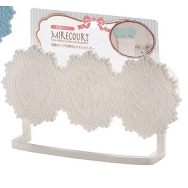 Yamada / Держатель для полотенец на присосках МОЛОЧНЫЙ (100289)