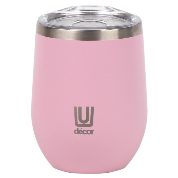 DECOR / Термокружка WINE&COFFEE нержавеющая сталь, вакуумная изоляция 350мл, розовый (101180)