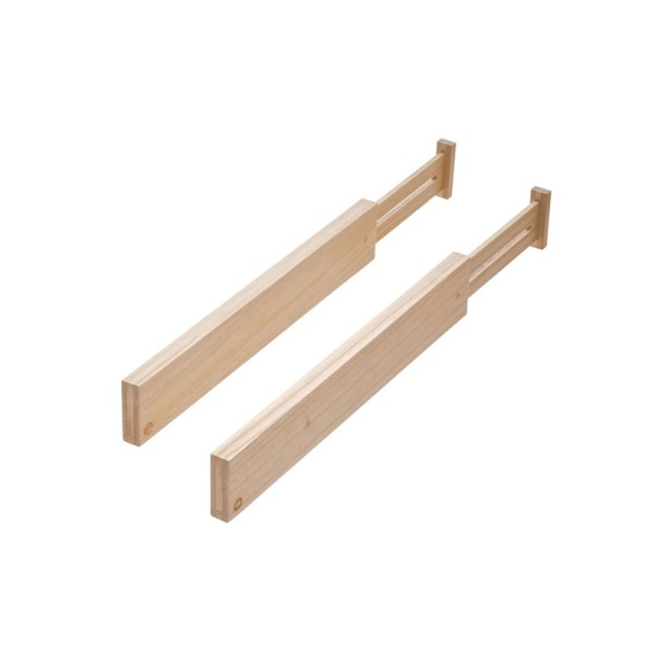 InterDesign / Набор разделителей для ящиков телескопические 41.9-57.1см высота 6.4см 2штуки дерево Павловния (101369)