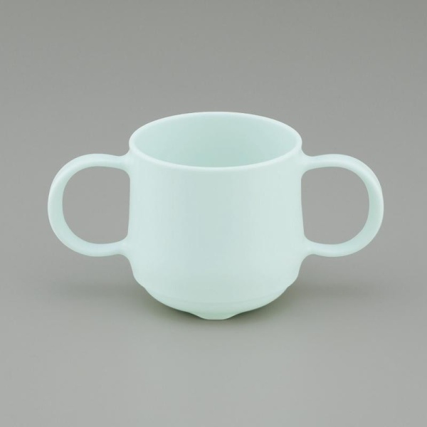 Inomata / Кружка для СВЧ с 2 ручками 200мл детская ГОЛУБОЙ (100438)