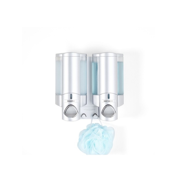 BETTER LIVING / Диспенсер для жидкого мыла, геля, шампуня, кондиционера AVIVA двухкамерный 325мл сатин серебристый (100993)