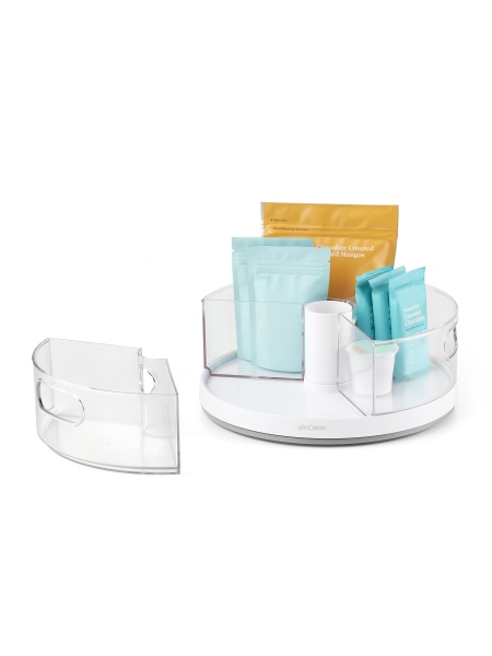 Подставка Crazy Susan вращающаяся с 3 съемными корзинами 26.4х26.4х10.4см (101521)