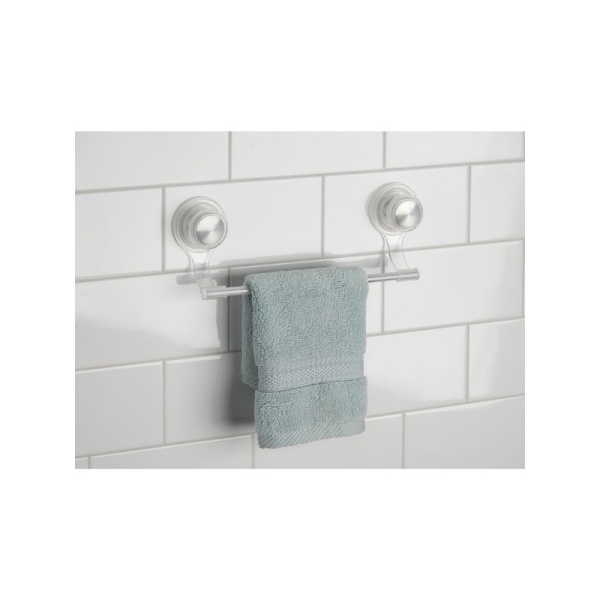 InterDesign / Полотенцедержатель Power Lock на вакуумных присосках 30.5см сталь/пластик (100808)