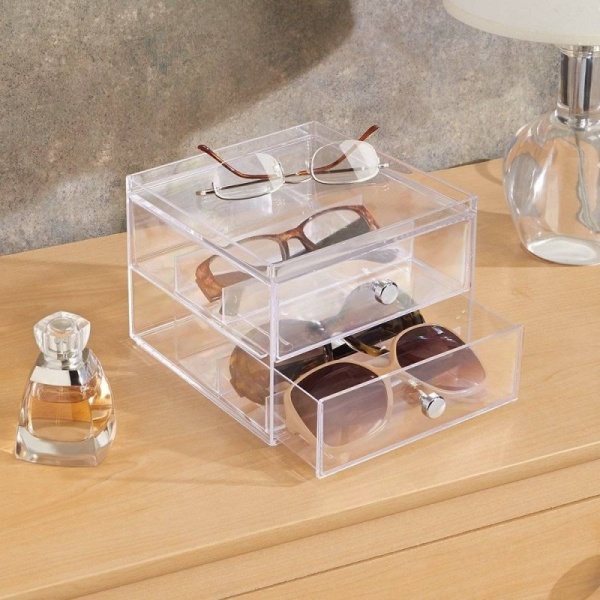 InterDesign / органайзер с 2-мя ящиками и верхним местом для очков (100760)