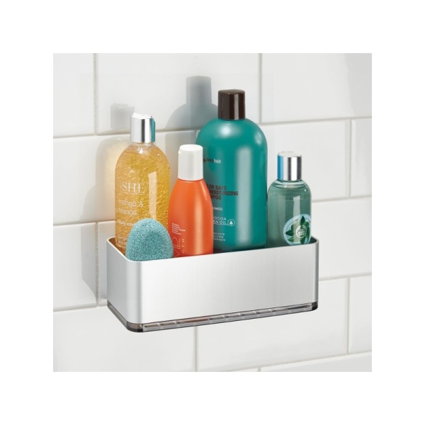 InterDesign / Полка AFFIXX Metro Ultra для душа самоклеющаяся алюминиевая (101211)