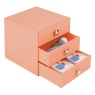 InterDesign / Большой цветной органайзер с 3 выдвижными ящиками Коралловый (100031)