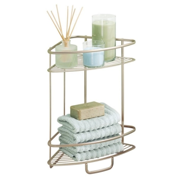 InterDesign / Угловая полка для ванной Axis Сталь (100056)