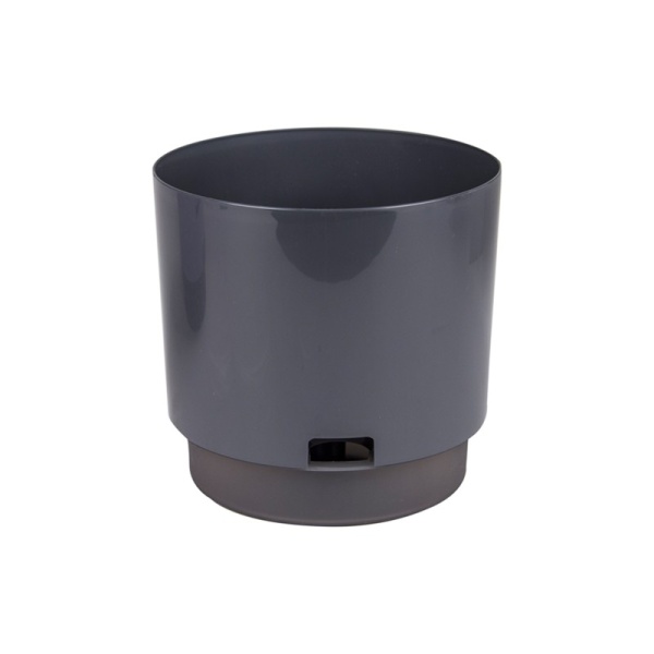 Горшок для растений WATERMATIC 4.8л 215мм темно-серый (101332)