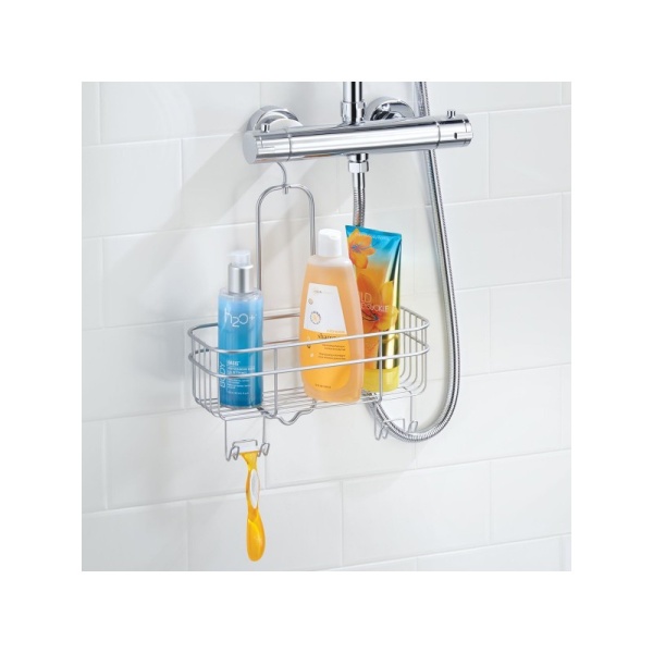 InterDesign / Полка для ванной комнаты Euro подвесная на поворотном крючке стальная (100831)