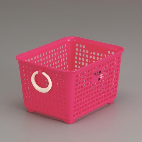 Inomata / Корзина   145*115*90мм с ручками МАЛИНА (100380)