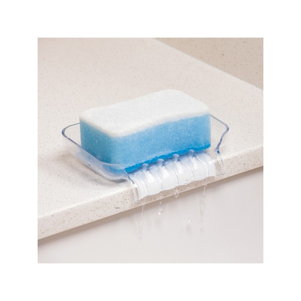 BETTER LIVING / Мыльница на присосках TRICKLE TRAY прозрачная/белая (101030)