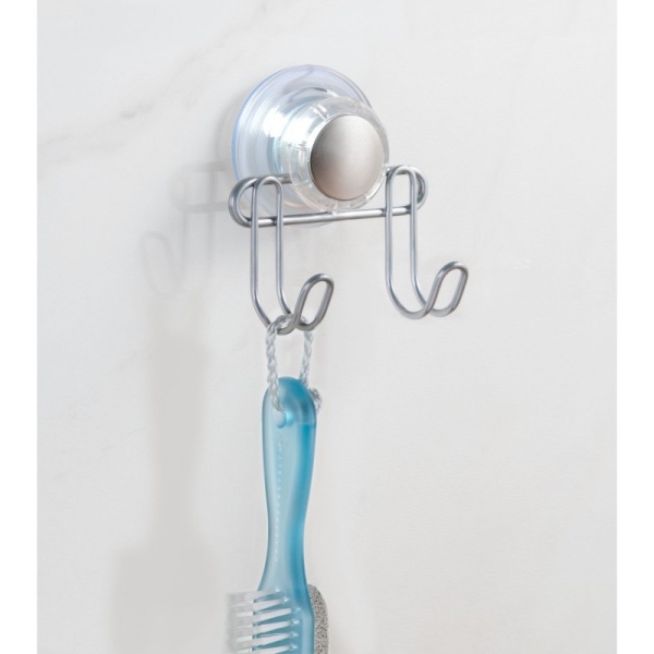 InterDesign / Двойной крючок на присоске Turn-N-Lock (100651)