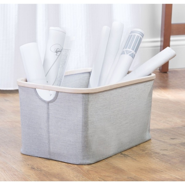 InterDesign / Текстильная корзина-органайзер Interdesign серый/беж L (100740)