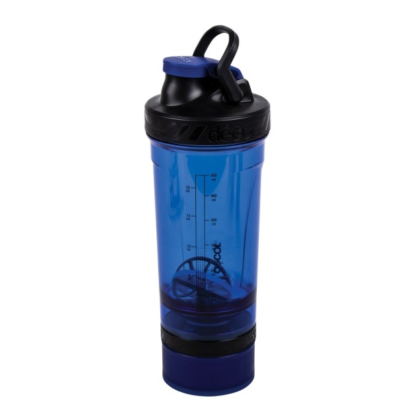 DECOR / Бутылка-шейкер POWER PROTEIN герметичный, тритановая основа 800мл, синий (101145)