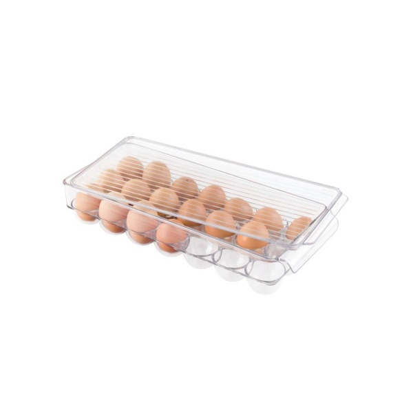 InterDesign / Контейнер для хранения яиц 21 секция FRIDGE BINZ 15.8х37.5х7.6см пластик (101396)