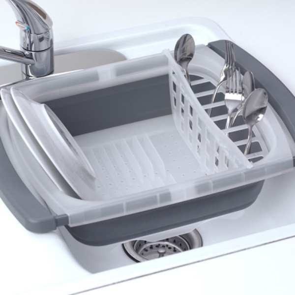 Сушилка Prepworks для посуды над раковиной телескопическая 42-68х31х13см (101475)