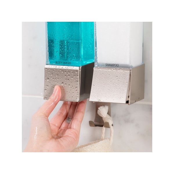 BETTER LIVING / Диспенсер для жидкого мыла, геля, шампуня, кондиционера LINEA трехкамерный 360мл прозрачный (100987)