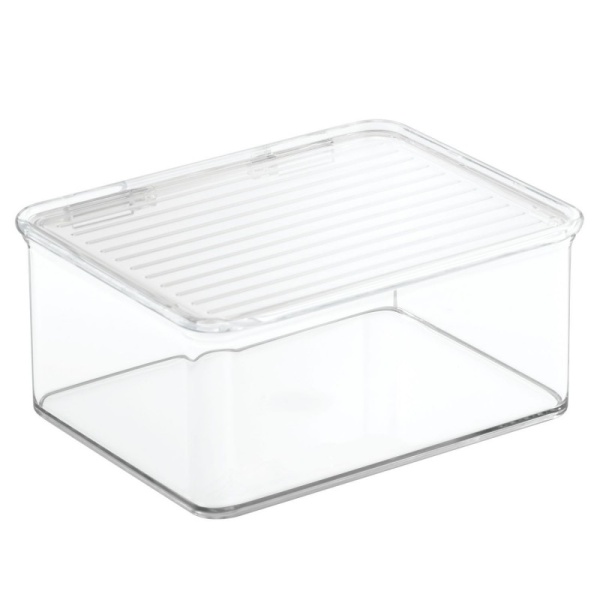 InterDesign / Органайзер-контейнер с крышкой пластик 14х13.7х13 (100703)