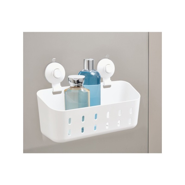 InterDesign / Полка Cade Rectangle для душа на присосках пластиковая 30,1х12х19,7см (101201)