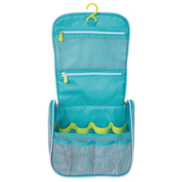 InterDesign / Дорожный органайзер для туалетных принадлежностей на крючке серый/бирюза (100631)