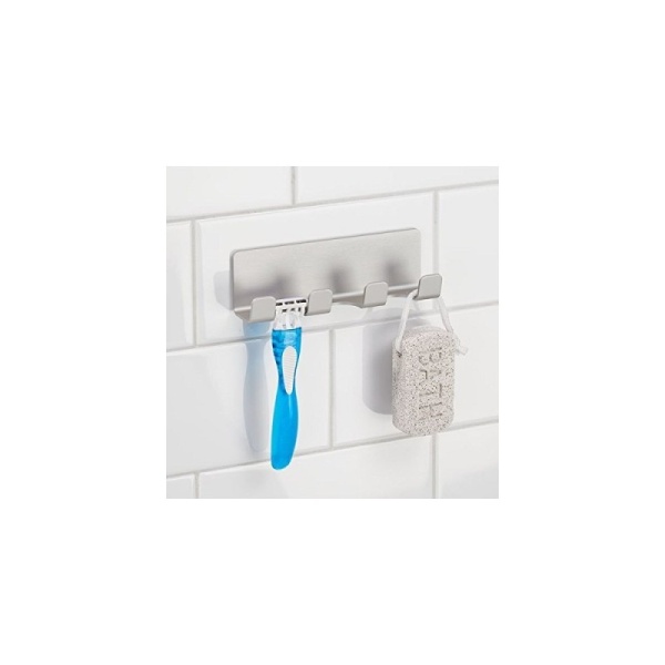 InterDesign / Рейка с 4 крючками самоклеящаяся Metro Affixx (100026)