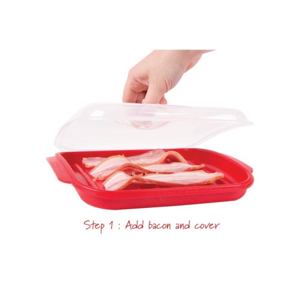 DECOR / Контейнер пищевой PREMIUM BACON COOKER для приготовления бекона в СВЧ (101076)