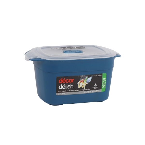 DECOR / Контейнер пищевой PREMIUM DELISH прямоугольный с клапаном 1.9л (101080)