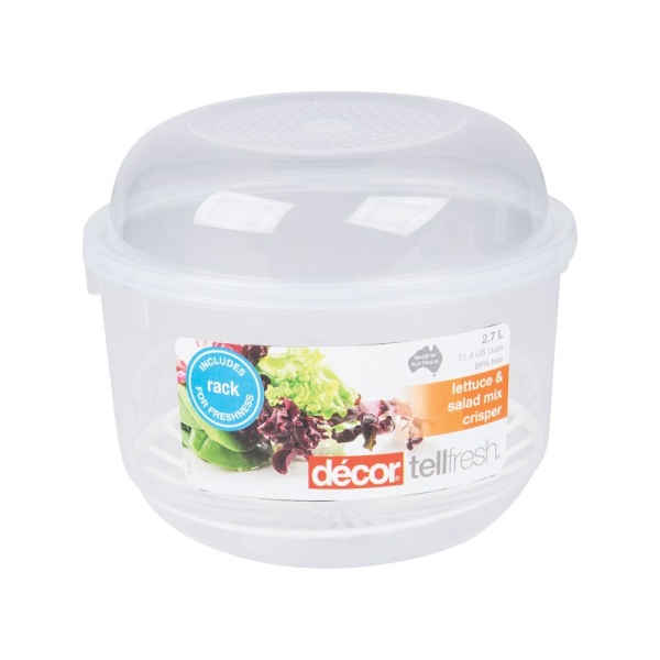 DECOR / Контейнер пищевой PREMIUM TELLFRESH SALAD для салата 19.5х19.5х17см (101074)