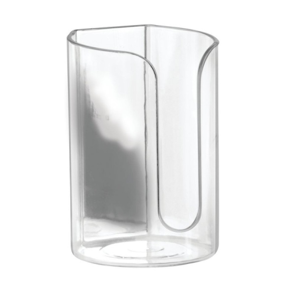 InterDesign / Диспенсер аффикс для ватных дисков/стаканов самокл. прозр. пластик (100123)