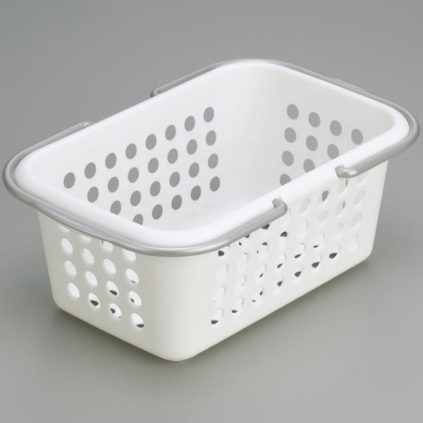 Inomata / Корзина   250*167*99мм с ручками БЕЛЫЙ (100404)