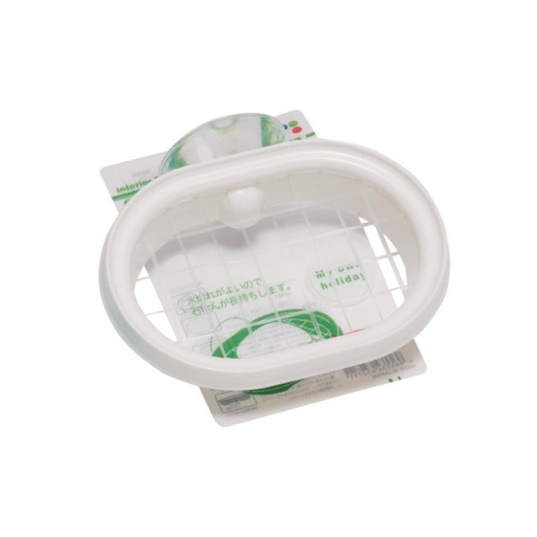 Yamada / Мыльница с присоской с решеткой МОЛОЧНЫЙ (100488)