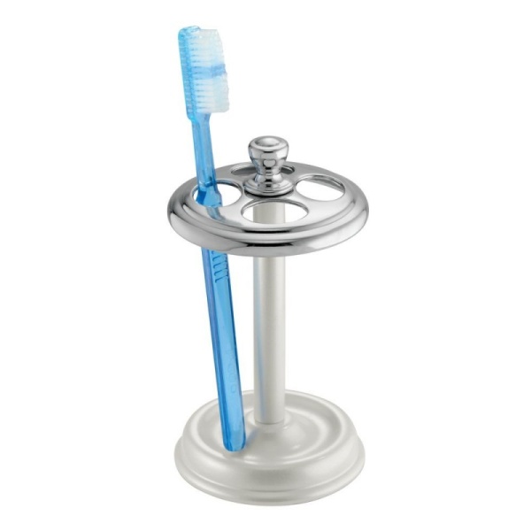 InterDesign / Держатель йорк для зубных щеток жемчужный металл/хром (100121)