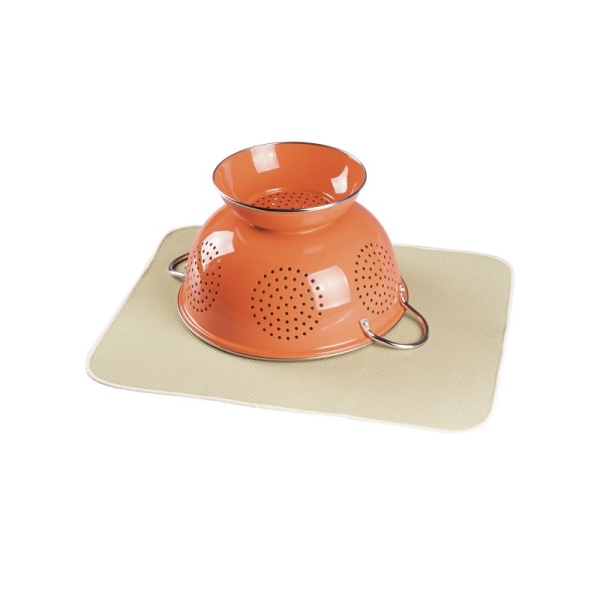 InterDesign / Коврик для сушки посуды микрофибра бежевый 45х40см (100884)