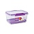 DECOR / Контейнер пищевой PREMIUM MATCH-UPS CLIPS со съемной решеткой прямоугольный фиолетовый 3л (101048)