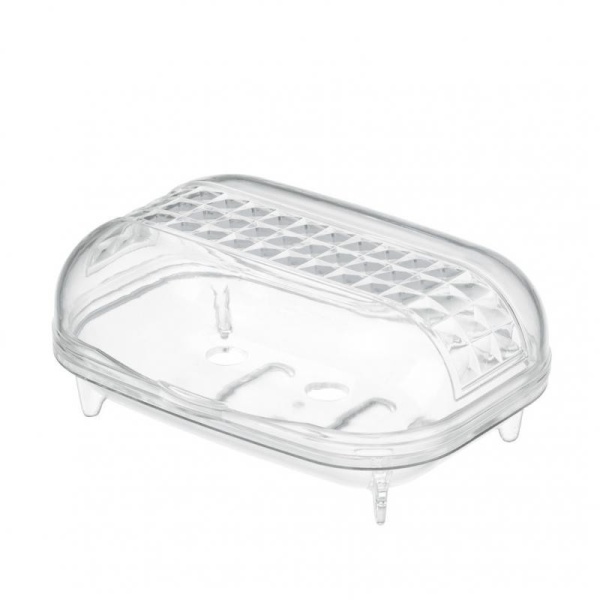 Inomata / Мыльница с крышкой  110*81*48мм ПРОЗРАЧНЫЙ (100483)